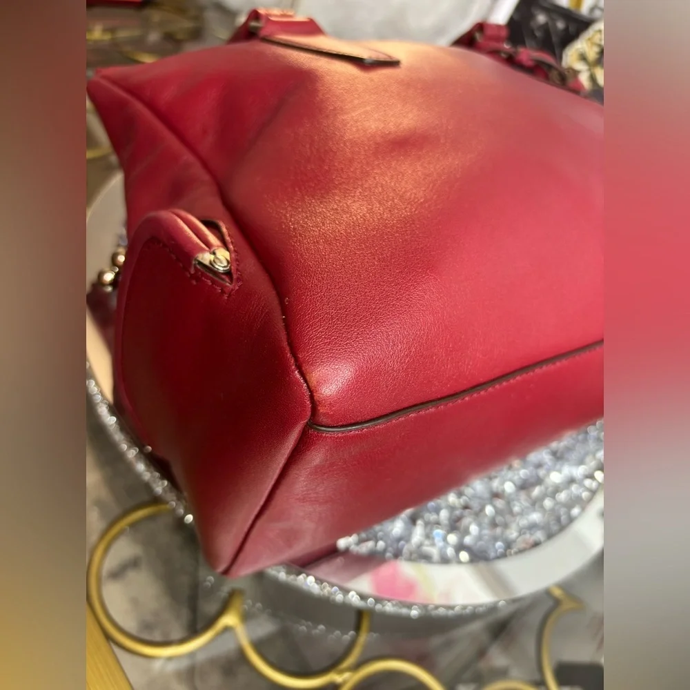 Coach 2012 RARE Legacy leather Archive black cherry Zip Top Handle Bag EUC - Picture 7 of 17